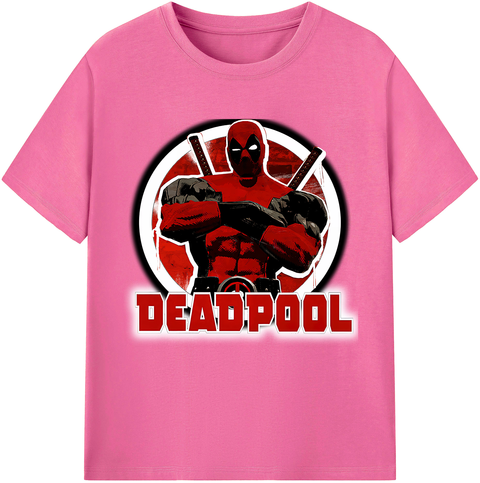 （画像用） Deadpool デッドプール レディースカジュアルプリントTシャツ（綿100％）
